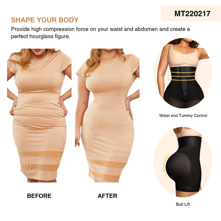 SHEVUE™ Tummy Control Shapewear for Women Fajas Colombianas Shorts Butt Lifter with Zipper Crotch
