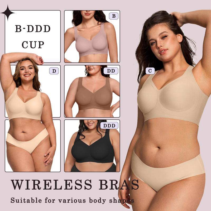 SHEVUE Comfort Wireless Bra for Everyday Wear