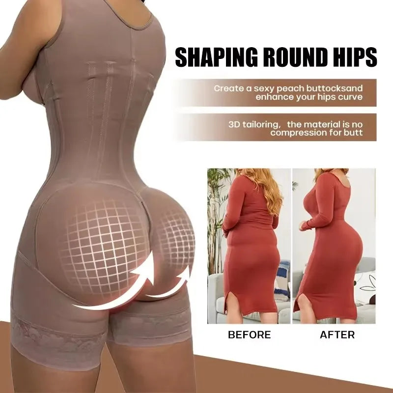 SHEVUE™ Women Colombian Fajas High Compression Girdles Tummy Control Full Body Slimming Shaperwear
