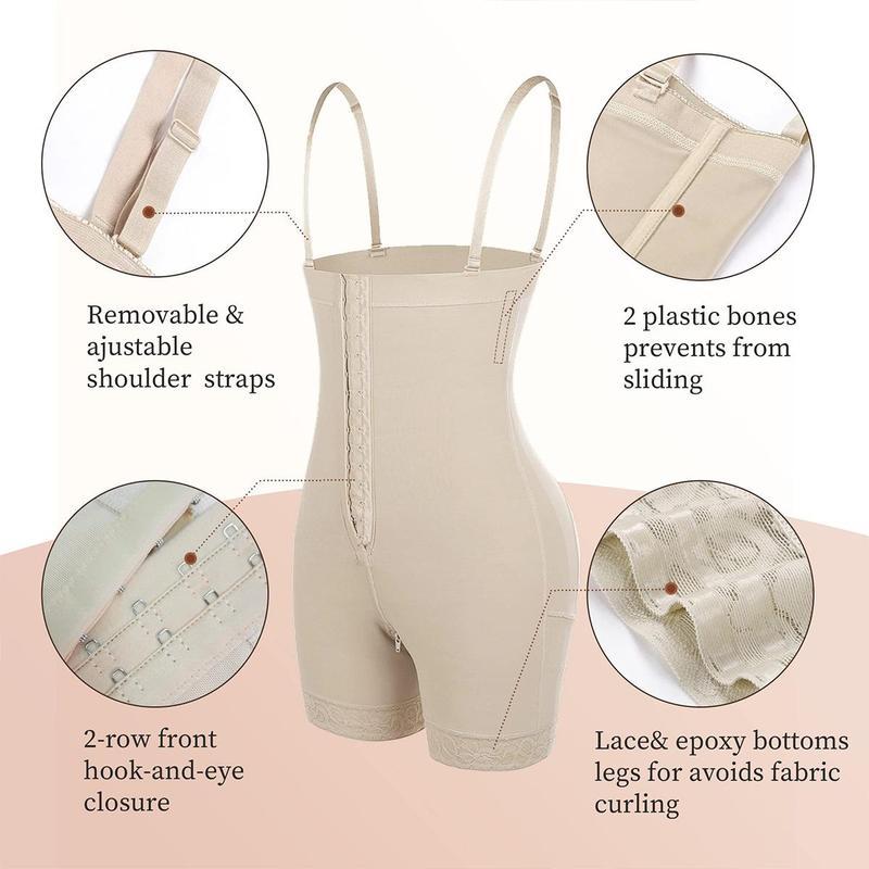 SHEVUE™ Fajas Colombianas Shapewear for Women Tummy Control Post Surgery Compression Garment with Zipper Crotch