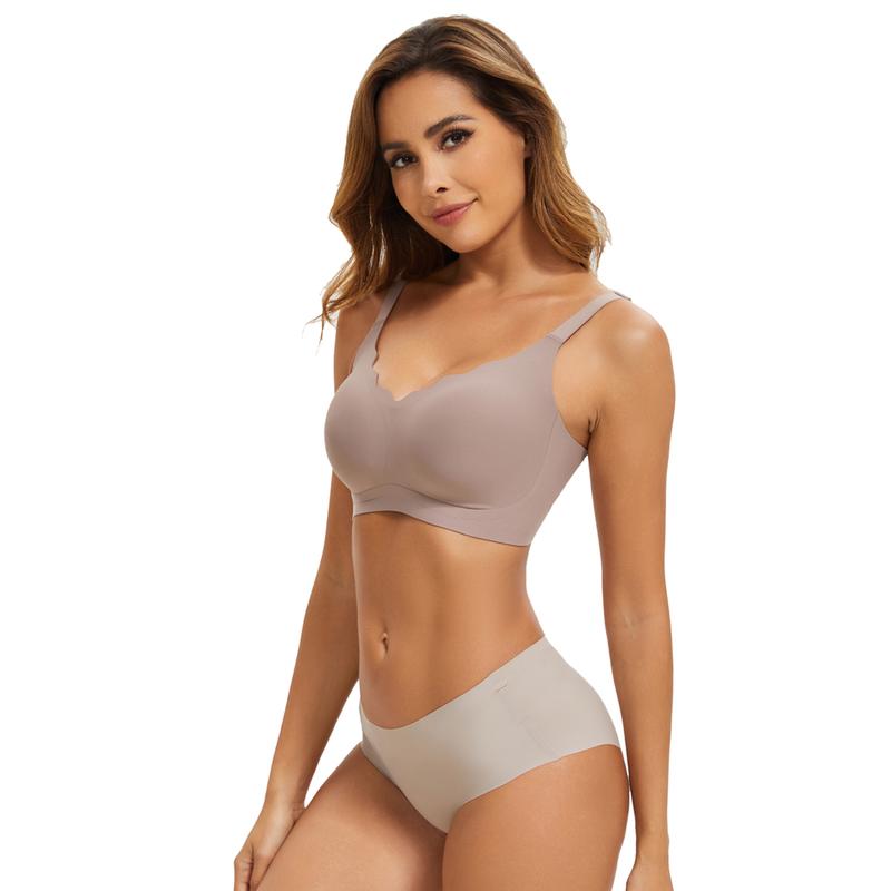 SHEVUE Wireless Full Coverage Plunge Bra | Plus Size