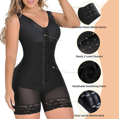 SHEVUE™ Fajas Colombianas Shapewear for Women Tummy Control Post Surgery Full Body Shaper Butt Lifter with Zipper Crotch