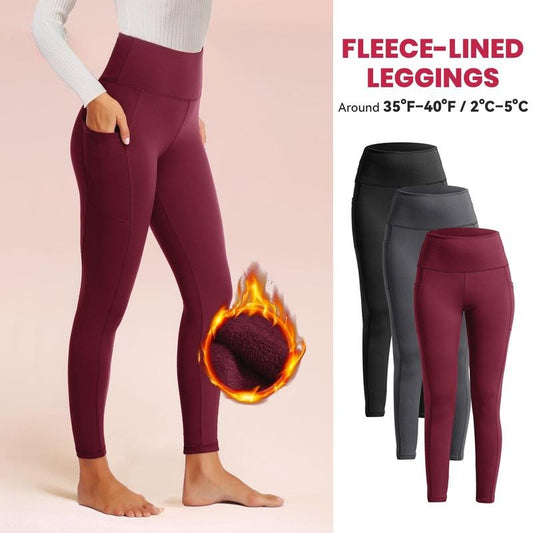 SHEVUE™ Women's High Waisted 1/3 Pack Fleece Lined Leggings with Pockets – Thermal Warm Yoga Pants for Winter Workout & Everyday Wear #outdoorfun
