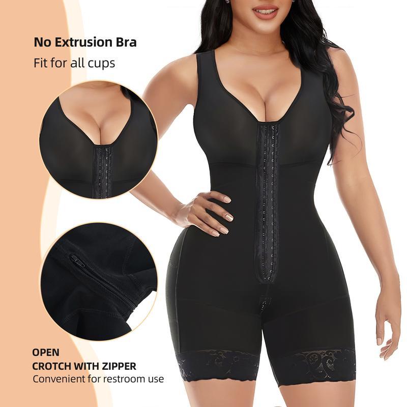 SHEVUE™ Fajas Colombianas Shapewear for Women Tummy Control Post Surgery Full Body Shaper Butt Lifter with Zipper Crotch