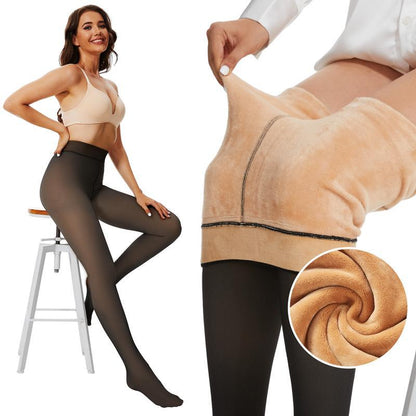 SHEVUE Winter Sheer Tights with Fleece Lining