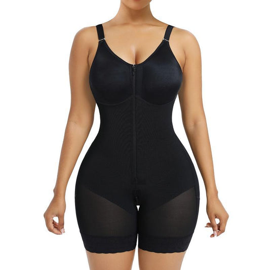 SHEVUE™ Women’s Fajas Colombianas shapewear  Tummy Control Butt Lifter Shaper with Zipper Crotch detachable shoulder strap