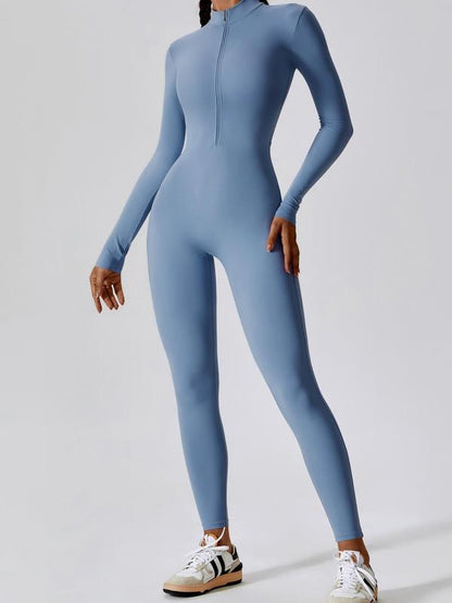 SHEVUE Zip-Up Jumpsuit for Yoga & Gym Workouts
