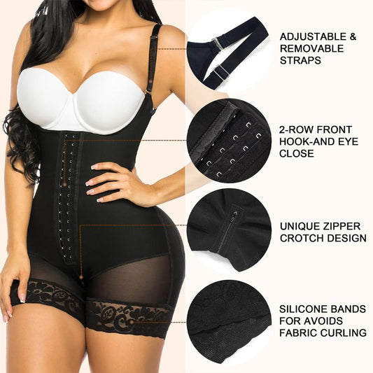 SHEVUE™ Fajas Colombianas Shapewear for Women Tummy Control Post Surgery Compression Garment with Zipper Crotch